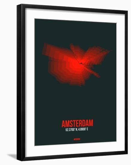 Amsterdam Radiant Map 6-NaxArt-Framed Art Print