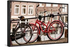 Amsterdam Red Bicycle-Erin Berzel-Framed Photographic Print