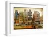 Amsterdam - Retro Styled Picture-Maugli-l-Framed Photographic Print