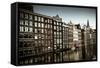 Amsterdam's Dancing Houses-Erin Berzel-Framed Stretched Canvas