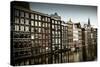 Amsterdam's Dancing Houses-Erin Berzel-Stretched Canvas