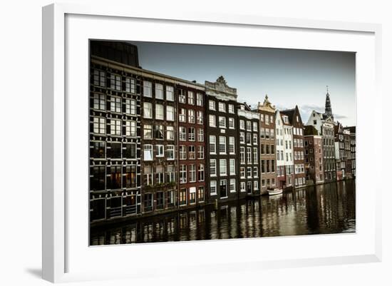 Amsterdam's Dancing Houses-Erin Berzel-Framed Photographic Print