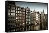 Amsterdam's Dancing Houses-Erin Berzel-Framed Stretched Canvas