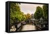 Amsterdam Singel Canal IV-Erin Berzel-Framed Stretched Canvas