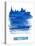 Amsterdam Skyline Brush Stroke - Blue-NaxArt-Stretched Canvas