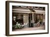 Amsterdam Storefront with Bikes-Erin Berzel-Framed Photographic Print