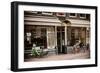 Amsterdam Storefront with Bikes-Erin Berzel-Framed Photographic Print