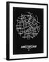 Amsterdam Street Map Black-NaxArt-Framed Art Print