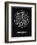 Amsterdam Street Map Black-NaxArt-Framed Art Print