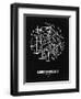 Amsterdam Street Map Black-NaxArt-Framed Art Print