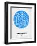 Amsterdam Street Map Blue-NaxArt-Framed Art Print