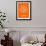 Amsterdam Street Map Orange-NaxArt-Framed Art Print displayed on a wall