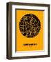 Amsterdam Street Map Yellow-NaxArt-Framed Premium Giclee Print