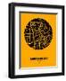 Amsterdam Street Map Yellow-NaxArt-Framed Premium Giclee Print