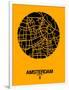 Amsterdam Street Map Yellow-NaxArt-Framed Art Print