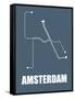 Amsterdam Subway Map I-null-Framed Stretched Canvas