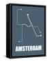 Amsterdam Subway Map I-null-Framed Stretched Canvas