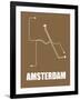 Amsterdam Subway Map II-null-Framed Art Print