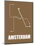 Amsterdam Subway Map II-null-Mounted Art Print