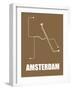 Amsterdam Subway Map II-null-Framed Art Print