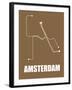 Amsterdam Subway Map II-null-Framed Art Print