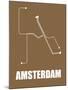 Amsterdam Subway Map II-null-Mounted Art Print