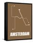 Amsterdam Subway Map II-null-Framed Stretched Canvas