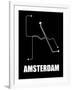 Amsterdam Subway Map III-null-Framed Art Print