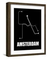 Amsterdam Subway Map III-null-Framed Art Print