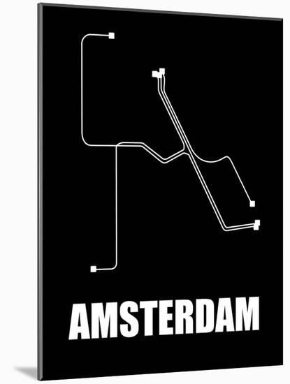 Amsterdam Subway Map III-null-Mounted Art Print