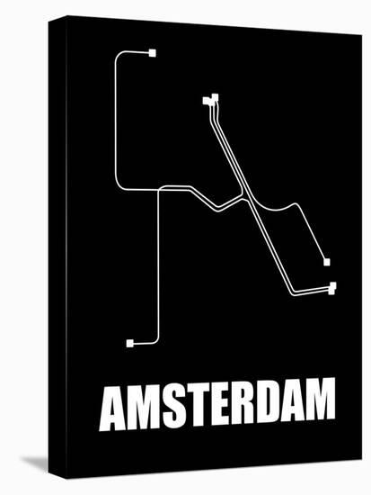 Amsterdam Subway Map III-null-Stretched Canvas