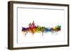 Amsterdam The Netherlands Skyline-Michael Tompsett-Framed Premium Giclee Print