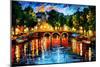 Amsterdam The Release Of Happines-Leonid Afremov-Mounted Premium Giclee Print