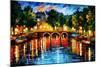 Amsterdam The Release Of Happines-Leonid Afremov-Mounted Art Print