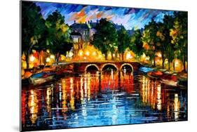 Amsterdam The Release Of Happines-Leonid Afremov-Mounted Art Print