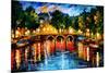 Amsterdam The Release Of Happines-Leonid Afremov-Mounted Art Print