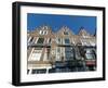 Amsterdam townhouses with beer ads-Jan Halaska-Framed Premium Photographic Print