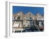 Amsterdam townhouses with beer ads-Jan Halaska-Framed Premium Photographic Print