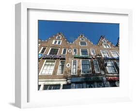 Amsterdam townhouses with beer ads-Jan Halaska-Framed Photographic Print