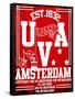 Amsterdam University City Man T Shirt Vector Graphic Design-emeget-Framed Stretched Canvas