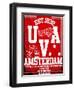 Amsterdam University City Man T Shirt Vector Graphic Design-emeget-Framed Art Print