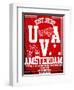 Amsterdam University City Man T Shirt Vector Graphic Design-emeget-Framed Art Print