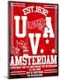 Amsterdam University City Man T Shirt Vector Graphic Design-emeget-Mounted Art Print