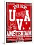 Amsterdam University City Man T Shirt Vector Graphic Design-emeget-Framed Art Print