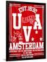 Amsterdam University City Man T Shirt Vector Graphic Design-emeget-Framed Art Print