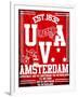 Amsterdam University City Man T Shirt Vector Graphic Design-emeget-Framed Art Print