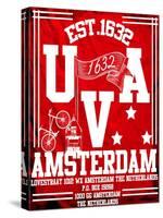 Amsterdam University City Man T Shirt Vector Graphic Design-emeget-Stretched Canvas