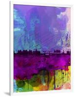 Amsterdam Watercolor Skyline-NaxArt-Framed Art Print