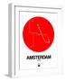 Amsterdam White Subway Map-NaxArt-Framed Art Print