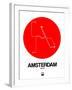 Amsterdam White Subway Map-NaxArt-Framed Art Print